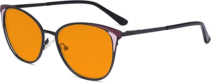 Eyekepper Ladies Blue Light Filter Glasses - Butterfly Design Computer Eyegalsses Women -Transparent Blue Lens