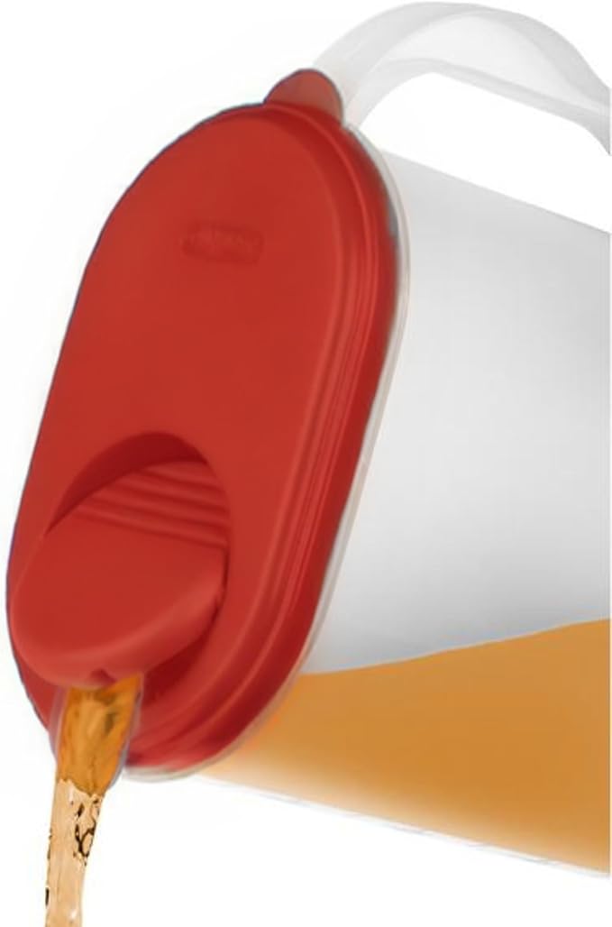 1 Gallon Water Pitcher with Lid & Pivot Top Spout -Slim Design Fits Fridge Door- Tea Pitcher 1 Gallon Plastic Pitcher with Lid 1 Gallon Pitcher with Lid Water Pitchers with Lids Plastic Water Pitcher