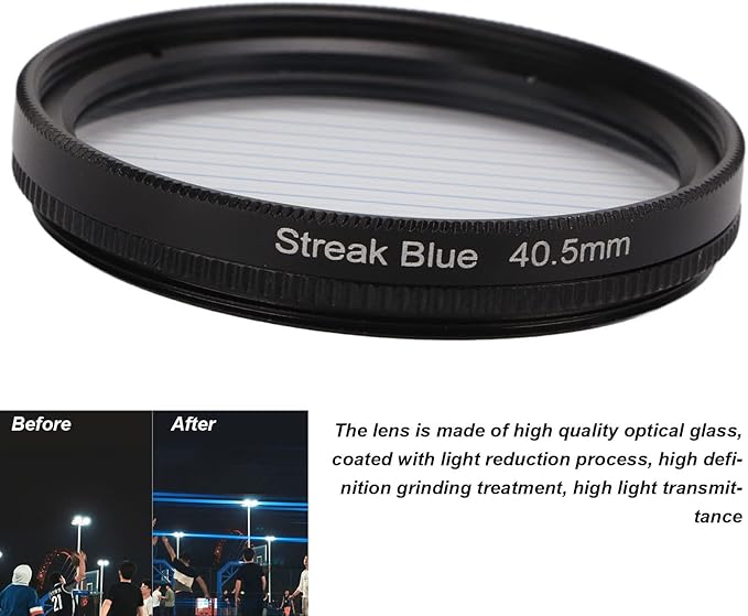 Special Effects Filter, 37mm 40.5mm 43mm 46mm 49mm Special Effects Lens Filter Anamorphic Special Effects Filter,for Most of Digital Cameras on The Market(40.5mm)