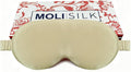 Luxury 22 Momme Mulberry Silk Eye Mask for Women Men Blindfold with Elastic Strap,100% Pure Silk Travel Eye Covers Light Blocking Lightweight Cooling Soft Night Eyeshade Sleep Masks,Beige