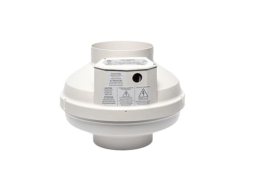 Festa AMG Legend Radon Fan - Quiet and Energy Efficient 345 CFM Radon Mitigation System Inline Fan - 6" Electric Waterproof Inline Duct - Made with Sturdy Glass Reinforced Poly-Resin – White