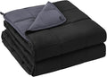 yescool Weighted Blanket for Adults (20 lbs, 60" x 80",Grey& Black) Cooling Heavy Blanket for Sleeping Perfect for 190-210 lbs, Queen Size Breathable Blanket with Premium Glass Bead, Machine Washable