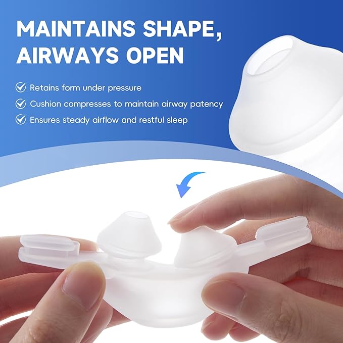 3-Pack Replacement Nasal Pillow Cushion Compatible with Swift FX - Ultra Soft Silicone CPAP Mask Cushion with Dual-Layer Technology for Perfect Seal - Premium Nose Pillows Cushions Only, Medium