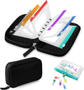 A7 Waterproof Pill Organizer with 7 PCS L Size Zippered Pill Pouches for A7 Binder, Large BPA-Free Weekly Medicine Organizer, Color-Coded Reusable Travel Pill Storage System