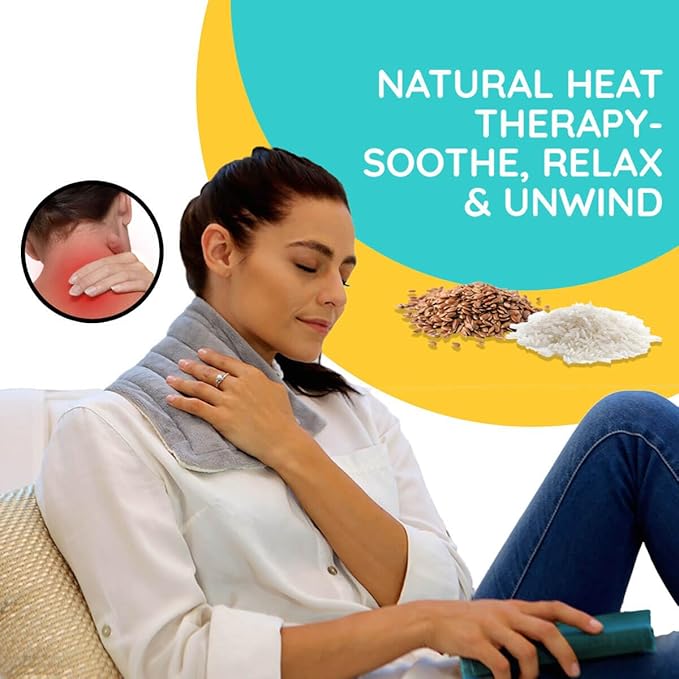 Microwavable Heating Pad Solutions Buddy - Moist and Large Heating Pad for Joints and Muscles Relief - Microwave Hot Pack Heat Pad for Cramps - Calming Chilled or Heated Pad Therapy - 3 Packs