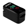 ESPOO Fingertip Pulse Oximeter, Blood Oxygen Saturation Monitor (SpO2) & Pulse Rate Monitor with LED Display, Portable Oxygen Monitor, Includes Batteries & Lanyard(BLACK)