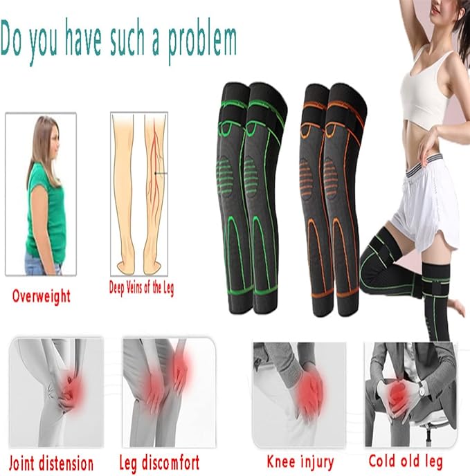Tourmaline Acupressure Selfheating Knee Sleeve with Tourmaline Acupressure Self-Heating Shaping Socks, Mugwort Acupressure Shaping Knee Pads ，Detox Sculpting Knee Pads