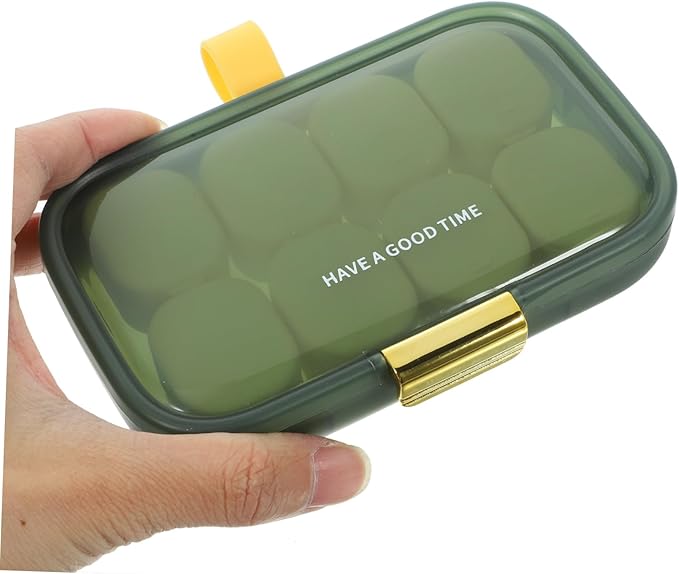Portable Medicine Organizer Box Multipurpose Pill Container with Lid Convenient for Daily Use Travel Lightweight Design for Home Office and Outdoor Activities