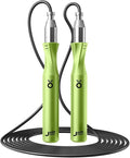Weighted Jump Rope,Dual Bearing Smooth Rotation Speed Jump Rope, One-Button Push Adjustable Length for Men Women, Workout with Metal Handles for Fitness, Home Exercise & Slim Body