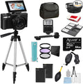 4K/5K Digital Camera – 75MP Vlogging Camera for YouTube, 180° Flip Screen, 18X Zoom, WiFi – Black Ultimate Kit with 64GB Card, 50" Tripod, Carrying Case, Macro/Wide Lens, Flash & Filters – Acuvar
