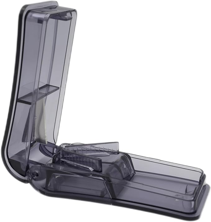 Pill Cutter, Splitter, Organizer for Pills/Supplement/Medication 2 Pcs (Black)