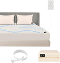 Grounding Sheets Organic Cotton Flat Grounding Sheets 54x80inch Silver Fiber Grounded Bed Sheets for Sleep Earth Connected Sheets with Grounding Cord Beige Full Size