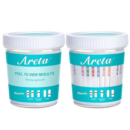 Areta Multi-Drug Test Cup: Over the Counter Use at Home Urine Test Kits Testing 5 Metabolite ACDOA-754 (10 Pack)