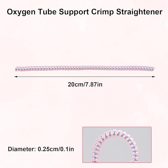 10 Pack Oxygen Tube Support Crimp Straightener for Oxygen Concentrator Machine, Oxygen Tubing Support for Oxygen Concentrator Oxygen Tank Oxygen Hose Nasal Cannula Oxygen Accessories (Radiant Pink)