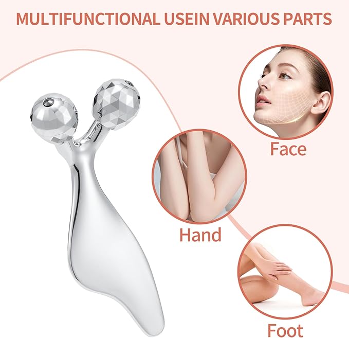 Running man 3D Metal Facial Roller Massager- Improves Complexion & Remove Eye Wrinkles, Face Massage Tool - Skin Tightening & Toning, Gua ShaTool-Tightens & Tones Skin Appearance.
