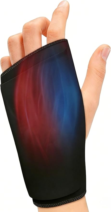 Wrist Ice Pack Wrap for Hot & Cold Therapy - Refreezable Gel Compression Brace, Ergonomic Fit, for Carpal Tunnel Relief, Comfort Arthritis, Injuries, Carpal Tunnel, Arthritis, Swelling, Tendonitis