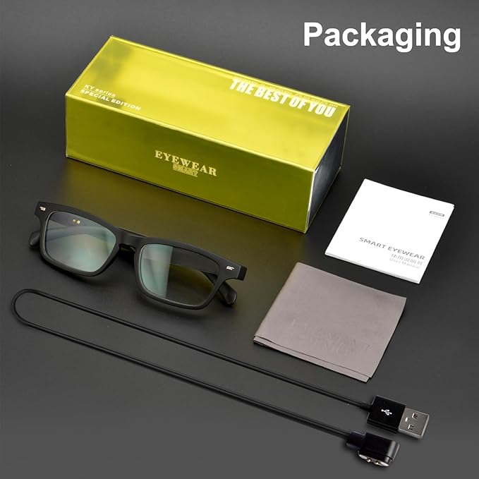 AI Smart Glasses for Men & Women with Chat GPT, AI Translation Bluetooth Glasses with 165+ Languages, Color-Change Lenses - UV & Blue Light Protection, Hands-Free Calls for Travel Meetings Business