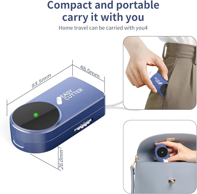 Pro U | V C-Pill Cutter & Organizer - Luminescent LED Status Light | 3-25mm Adjustable Blades | Splinter-Free Cutting | Detachable Washable Compartment for Elderly-Mom (Blue)