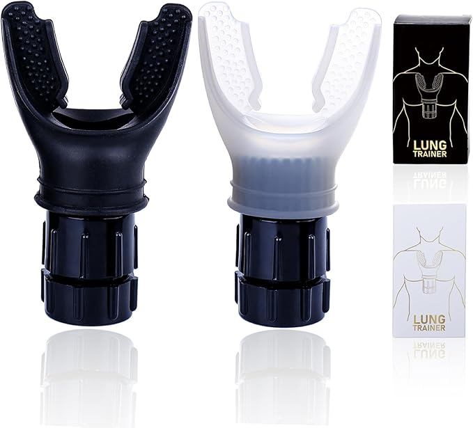 Portable Breathing Trainer with Adjustable Resistance Settings Muscle Trainer Exercise Device Resistance Trainer to Improve Breathing Capacity Enhance Muscle Training Strength