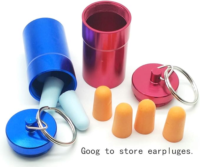 FAYALA Aluminum Waterproof Pill Case Bottle and Pill Container Pill Box 2 Packs Large Aluminum Waterproof Pill Box for Medicine,Metal Pill Keychain Holder Container for Travel.