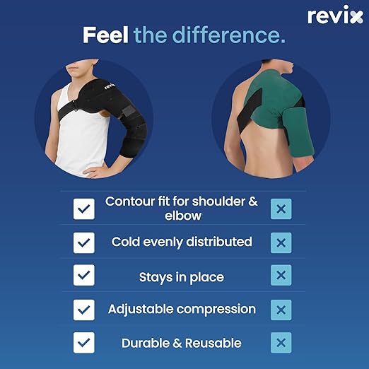 REVIX Youth Arm Ice Pack Wrap for Pitchers – Reusable Ice Arm Sleeve for Young Volleyball Player & Athletes, Cold Compression Therapy for Shoulder & Elbow, Throwing Recovery, Muscle Relax & Daily Use