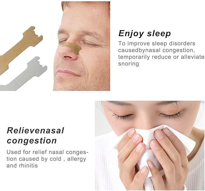 Breathe Better Nasal Strips to Reduce Snoring Drug-Free Works Instantly to Improve Sleep Relieve Nasal Congestion (200)