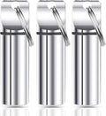 Keychain Pill Holder – Large Capacity Waterproof Travel Pill Organizer Pill Container for Tablets, Capsules – Durable Travel Friendly Pill Case for Purse Mini Pill Case (Silver) 3-Pack