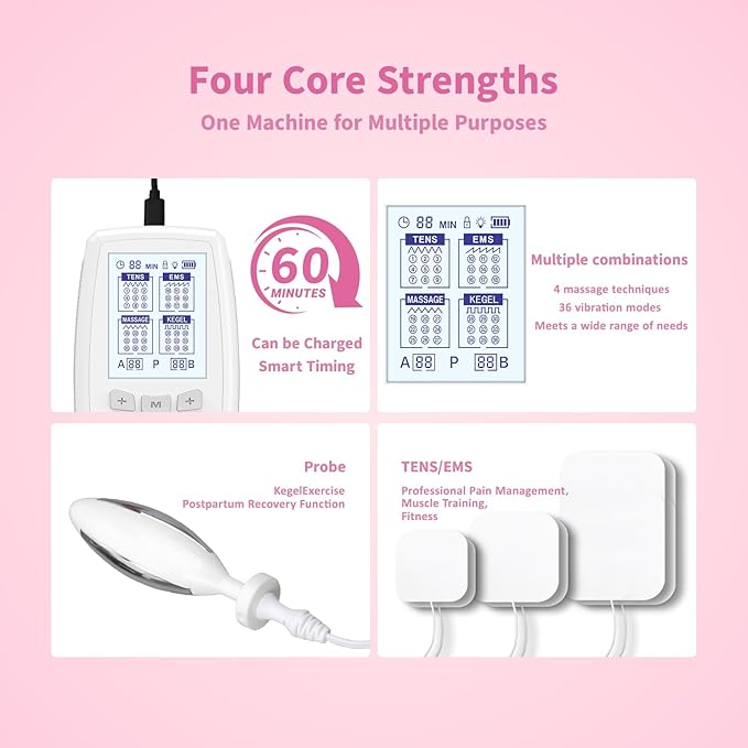 Kegel Trainer | Relieve Urinary Incontinence | Pelvic Floor Rehabilitation, Female Electric Muscle Stimulators TENS and EMS Suitable for Relieving Pain Not Included Battery1
