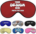 Custom Sleeping Eye Masks with Your Own Design, Customized Light Blocking Eyeshade for Deep Sleep Nap, Customize Blindfold Travel Accessory Sleep Aid Airplane Night Companion,#Brown
