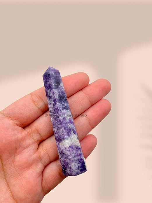 WholesaleGemShop 3 Inch Gemstones Obelisk Tower Jumbo Facet Aura Rock Crystal Natural Polished Earth Wand Spirit