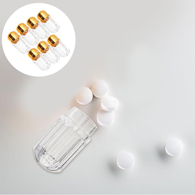 Pill Bottles 20pcs One Capsule Bottle Clear Plastic Container Plastic Container with Lid Medicine Capsule Empty Candy
