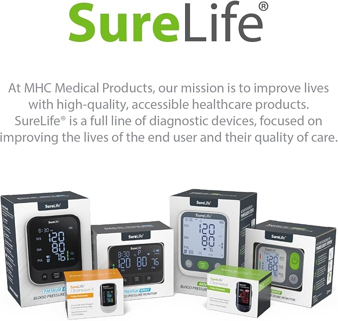 SureLife Arm Blood Pressure Monitor with Universal Size Arm Cuff