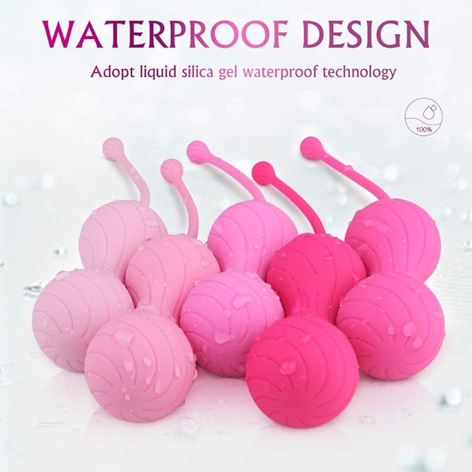 Kegel Exercise System Ben Wa Balls Pelvic Floor Muscle Trainer High-Intensity Training with Double Balls Improves Urinary Leakage Enhances Tightness A Set of 5 Suitable for Advanced Female Users