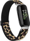 Vancle Elastic Bands for Fitbit Inspire 3 Bands Women, Breathable Adjustable Replacement Stretchy Nylon Loop Wristband Sport Straps Compatible with Fitbit Inspire 3 Fitness Tracker