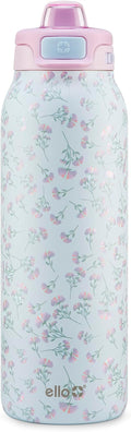 Ello Pop & Fill Insulated Stainless Steel Water Bottle with Quick Fill Lid, Leakproof Locking, Sip or Chug Spout, BPA-Free, Double Wall Vacuum Insulated for Sports, Travel & School- 22oz / 32oz / 40oz