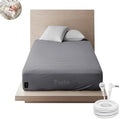 Grounding Sheets Twin Grounding Fitted Sheet Deep Pocket 90% Cotton 10% Silver Fiber Grounded Sheets Earth Connected Bed Sheet (39"*75"*14",Grey) (Twin)