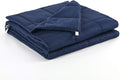 RelaxBlanket King Size Weighted Blanket | 80''x90'',30lbs | for Single or Double | Premium Cotton Material with Glass Beads | Navy