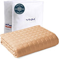 YnM 15lbs Weighted Blanket for Adults, Heavy Bed Throw Blanket with Cooling Glass Beads for All Season Use, Ideal for ~110lbs (48x72 Inches, Twin/Full, Terracotta)
