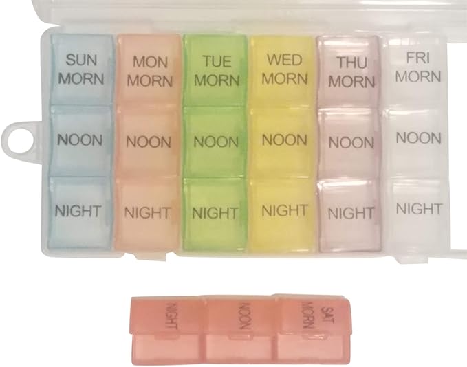Pill Organizer Medicine Case, Daily and Weekly Box/Container