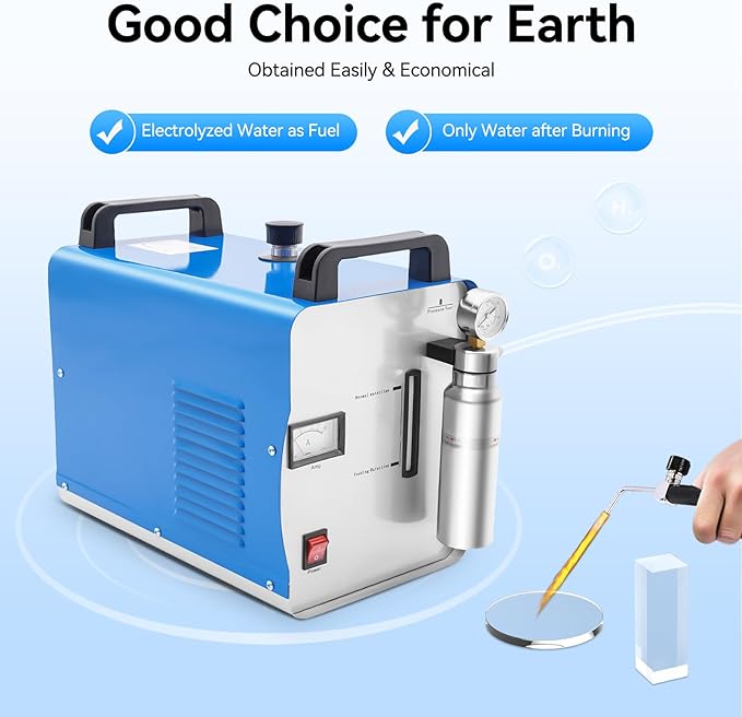 Hydrogen Generator Water Welder 95L/H Acrylic HHO Flame Polisher Polishing ,Oxygen Generator for Home Use Machine ,in Power Polishers & Buffers AC 110V 400W + Gas Torch, for Tools & Home Improvement
