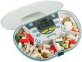 Gasketed 4 Compartment Pill Reminder (4 Compartment Gasketed Pill Box with 4 Alarm Timer)