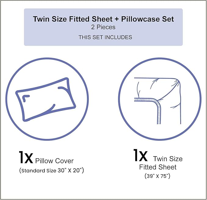 Decorative Bedding Sheet Set Twin Size, Aqua Deep Pockets Fitted Sheet & 2 Pillowcases Set(No Flat Sheet), Tropical Fish Skin Scales Hand Drawn Style Spotty Print Microfiber 3pc Bed Sheets Set