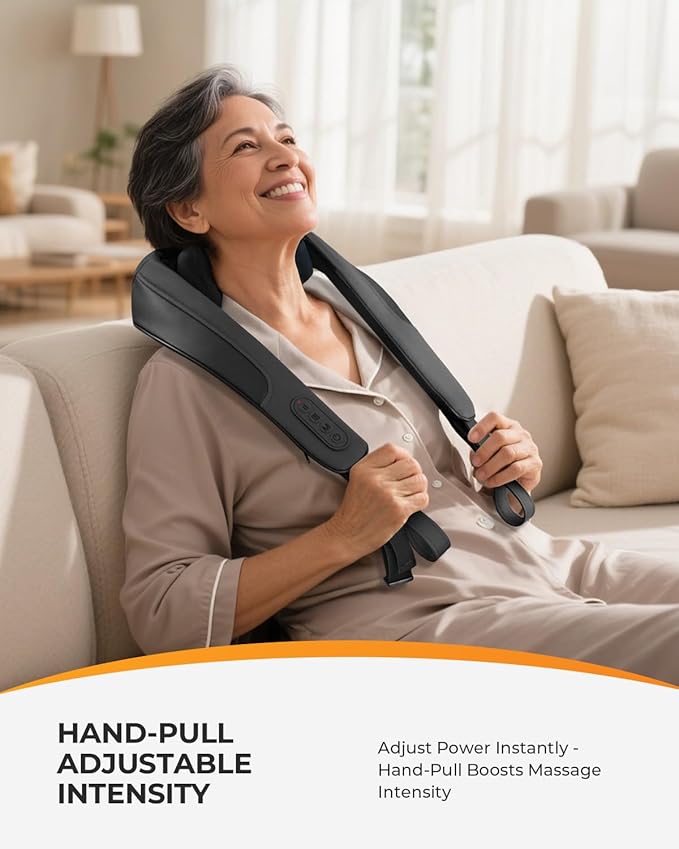 CooCoCo HSA Store Eligible Neck Massager with Heat, Mothers Day Gifts & Birthday Gifts for Mom Dad Women Men, FSA Approved Shoulder Massager, Shiatsu Back Massager for Pain Relief Deep Tissue