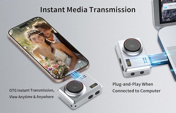 Retro Mini Digital Camera 1080P HD Video Recorder，Portable Keychain Video Camera with 32GB Card,and 0.96”IPS Screen,Ultra-Portable Tiny Camera for Travel Photography/Vlog/Night Shots (Gunmetal)