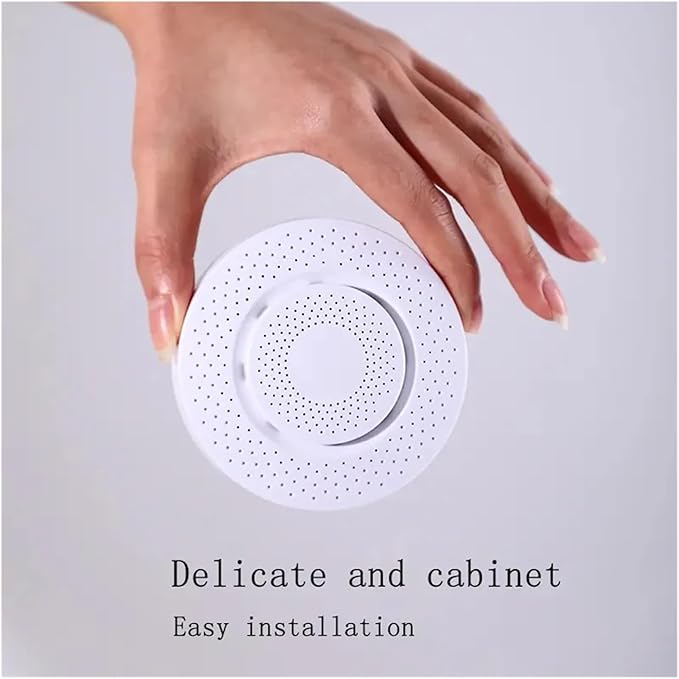 Smart Air Quality Sensor, Zigbee & WiFi Indoor Air Quality Monitor, 5-in-1 CO2 Meter Formaldehyde HCHO VOC Temperature Humidity Detector, Compatible with Alexa & Google Home(Zigbee Version 5in1)