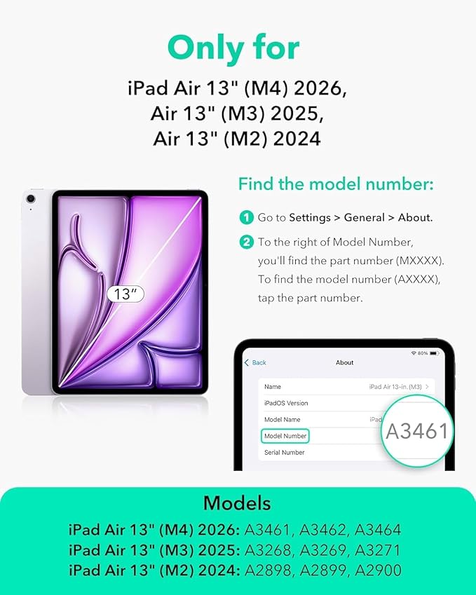 ZenRich [2 Packs] Anti Blue Light Screen Protector for iPad Air 13 inch M4 2026/ M3 2025/ M2 2024 – 9H Hardness Tempered Glass, HD Clarity, Eye Protection, Scratch Resistant, Bubble-free