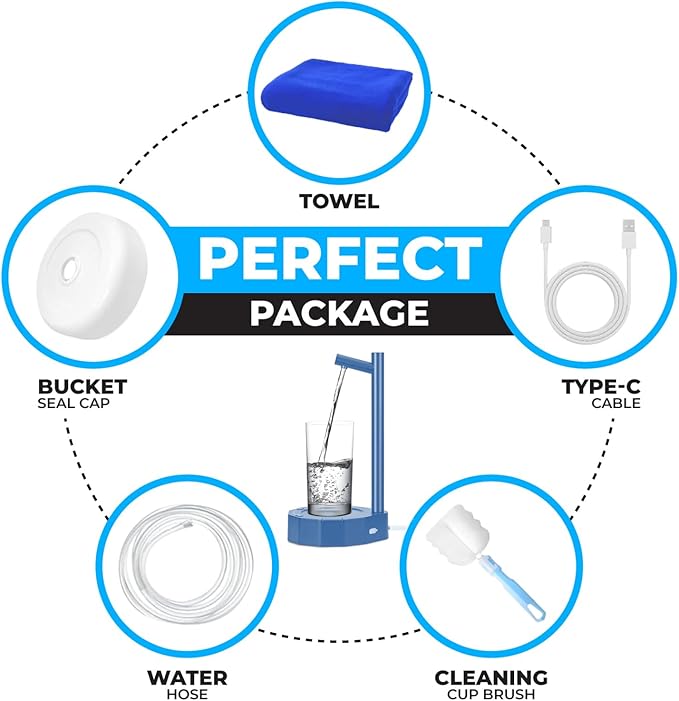 Desktop Water Bottle Dispenser Smart Table Water Dispenser,Water Dispenser for 5 Gallon Bottles,Water Jug Dispenser Bedside Water Dispenser, Automatic Drink Dispenser（Blue）