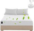 Grounding Sheets Twin Size, Grounding Fitted Sheet 39x75x14 in,10% Pure Silver Fiber, Grounded Bed Sheets for Improved Sleep & Wellness (White, Twin)