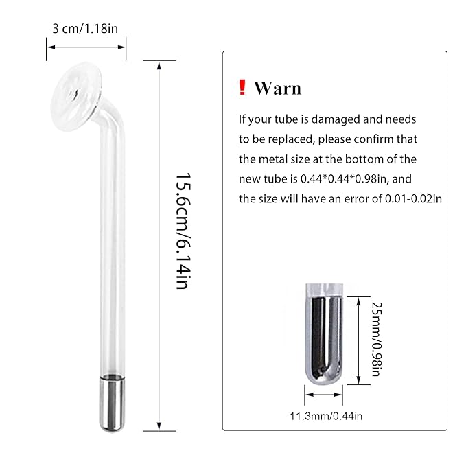 Spare Parts Mushroom for Handheld HIF Facial Hair Device Facial Care Orange Purple Blue Color Glass Tube Electrode Elitzia ETJX0066 (Orange)