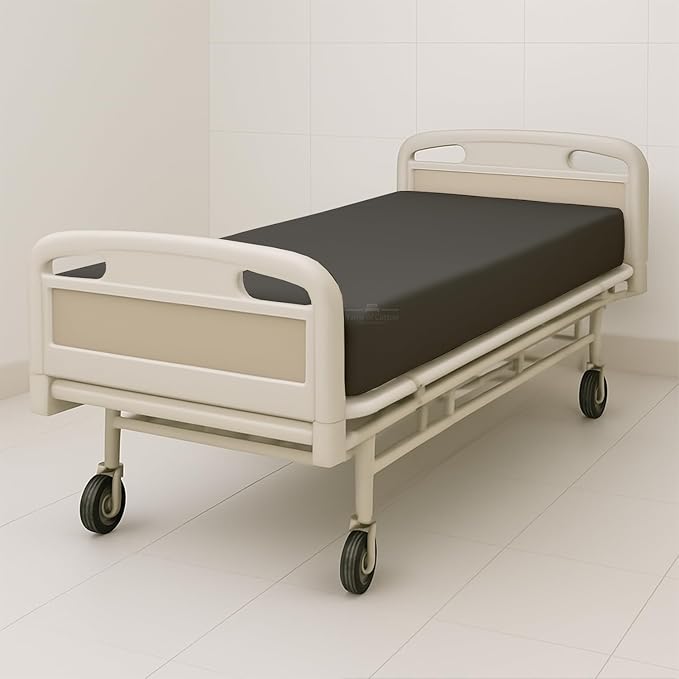 6 Pack Fitted Hospital Bed Sheets - Soft Microfiber Hospital Fitted Sheet - Hospital Bed Fitted Sheets (Dark Grey, 36" x 84" x 12")